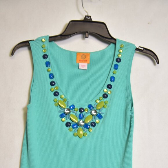 Ruby Rd. and Apt. 9 Women's Tank Top Embellished Beaded Neckline Size Small - Picture 5 of 10